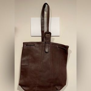 COACH one strap leather backpack